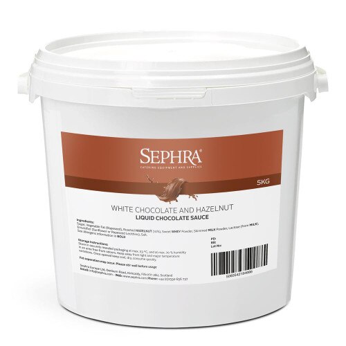 Sephra Liquid Chocolate - White & Hazelnut 5kg - OFFER